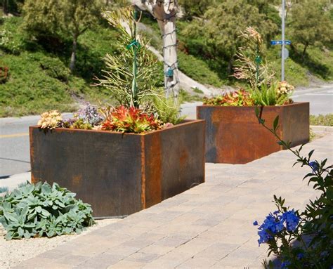 cheap corten steel planter boxes|corten steel planter fabricators.